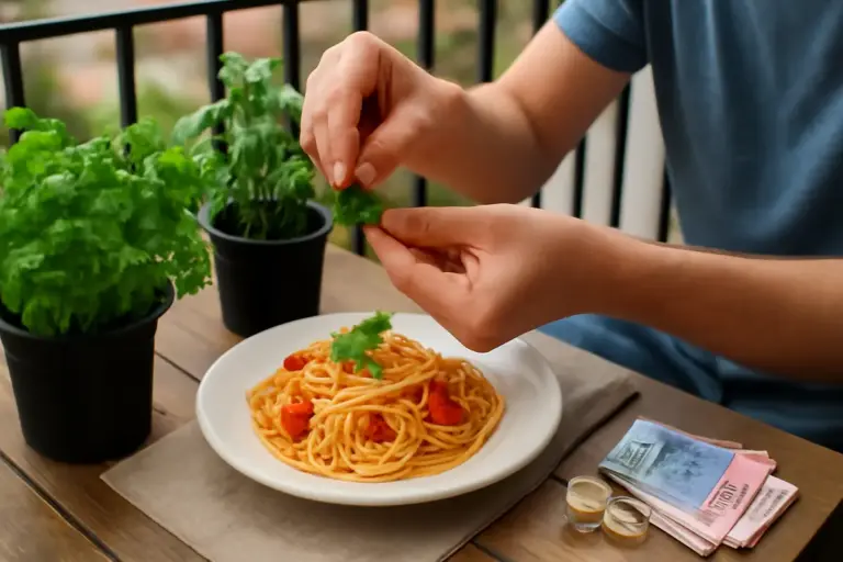 Guarnire i piatti con erbe aromatiche coltivate sul balcone: il vantaggio economico che molti trascurano