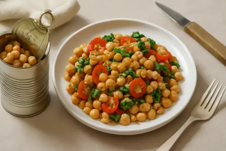 Ricette facili con ceci in scatola: un piatto completo pronto in 15 minuti senza sporcare pentole