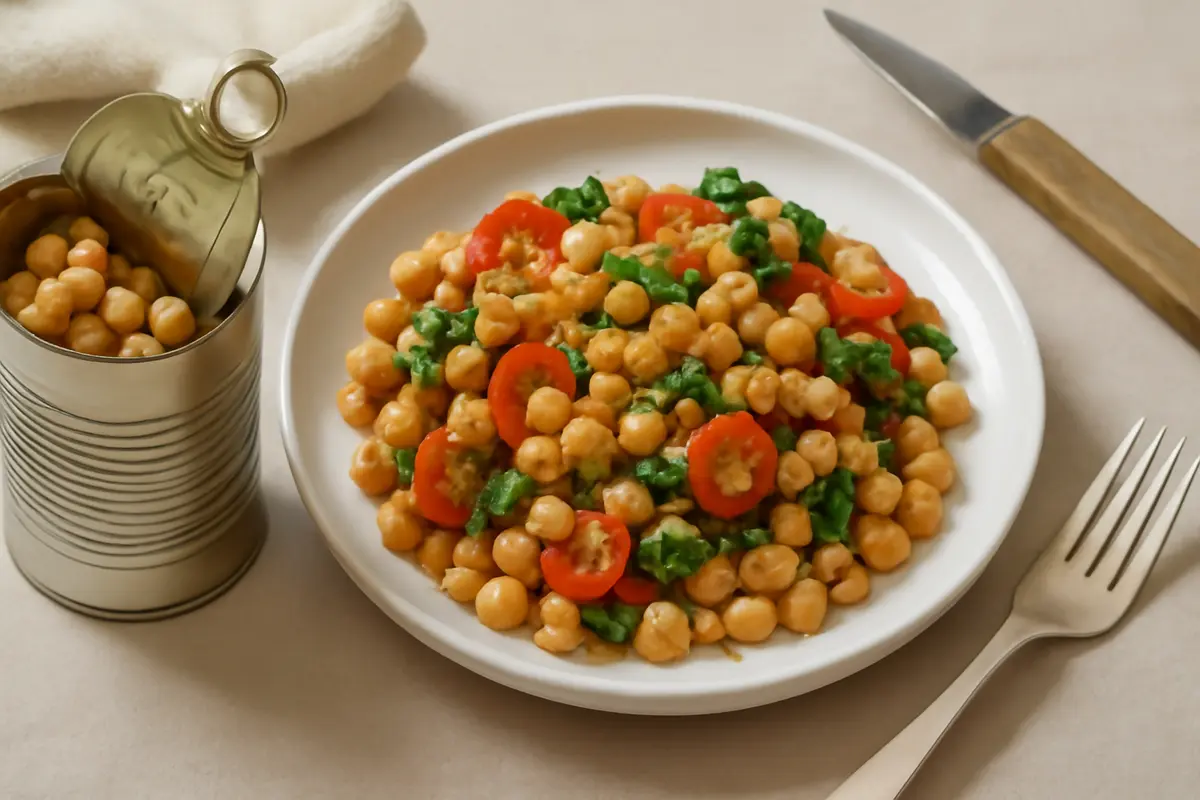 Ricette facili con ceci in scatola: un piatto completo pronto in 15 minuti senza sporcare pentole
